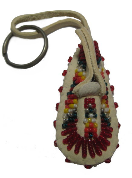 07150901SK Bead and Leather key Ring