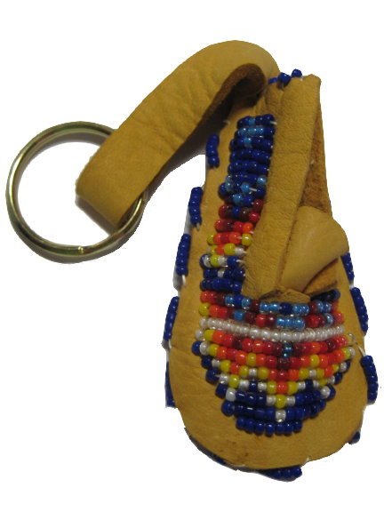 07150902SK Bead and Leather key Ring